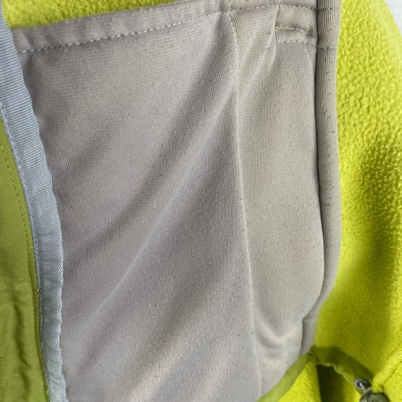 Lands End Thermacheck 300 Fleece Jacket Women S Lime Green Gorpcore Full Zip - Picture 10 of 15